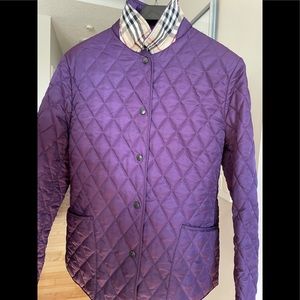 Authentic Burberry Purple Diamond Quilt Jacket